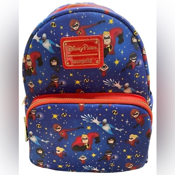 Loungefly NWT Disney Parks The Incredibles Backpack Absolutely Beautiful Purse! main image 10